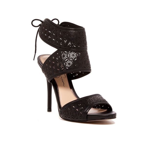 Jessica Simpson Barcia Laser Cut Sandals Heels - Picture 1 of 7